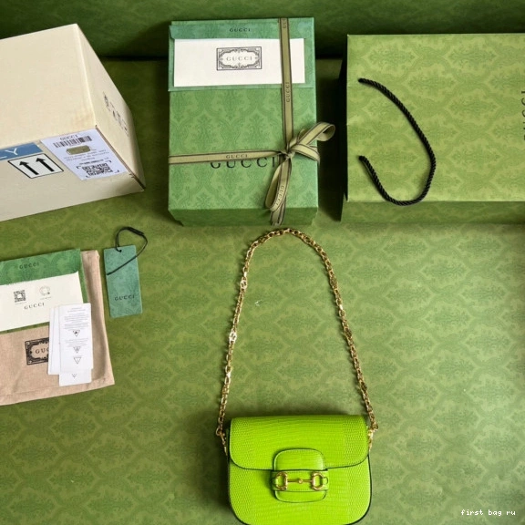 First bag ru Gucci mini lizard 1955 Horsebit bag 0726